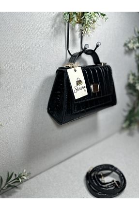 کیف دوشی مشکی زنانه چرم مصنوعی SİNİSA BAG - کد 929729317