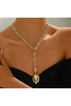 گردنبند جواهر زرد زنانه برنجی byozanyılmaz - کد 934824103