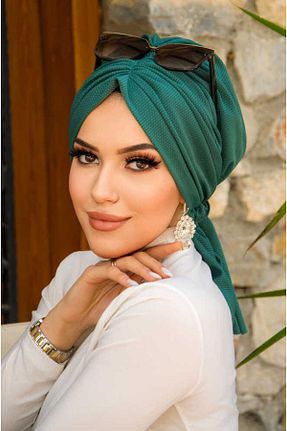کلاه شنای حجاب سبز زنانه Aişe Tesettür - کد 926151467