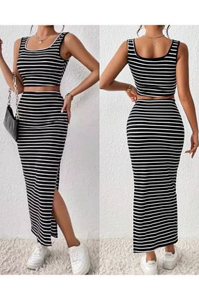 ست بالاتنه و پائین تنه مشکی زنانه لیکرا hipnoz butik - کد 936051905
