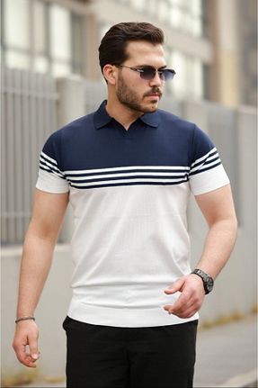 تیشرت سفید مردانه یقه پولو JANES - کد 934854853