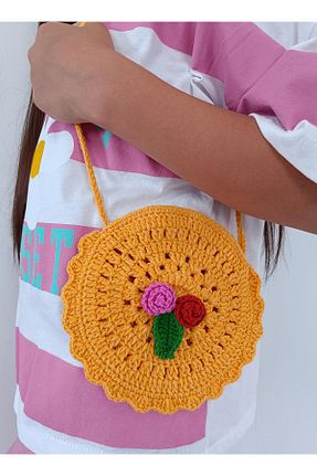 کیف پستچی زرد بچه گانه پارچه ای NGA