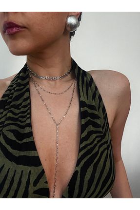 گردنبند استیل ( فولاد ) طوسی استیل (فولاد) Hoop jewelery - کد 934864172