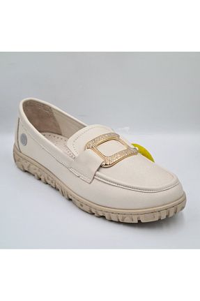 کفش کژوال بژ زنانه چرم خالص Mammamia - کد 934874610