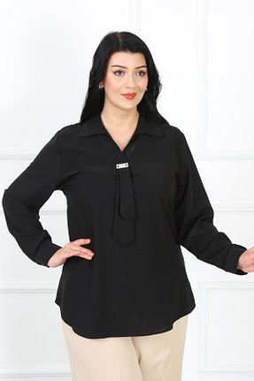 پیراهن سایز بزرگ مشکی زنانه سایز بزرگ By Alba Collection - کد 738586848