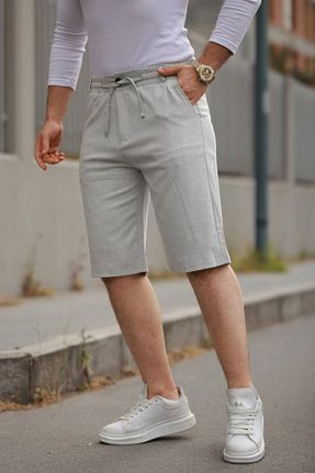 شلوارک و برمودا طوسی مردانه پارچه JANES - کد 934989294