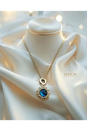 گردنبند استیل ( فولاد ) زرد زنانه استیل (فولاد) ZERİUM - کد 925536420