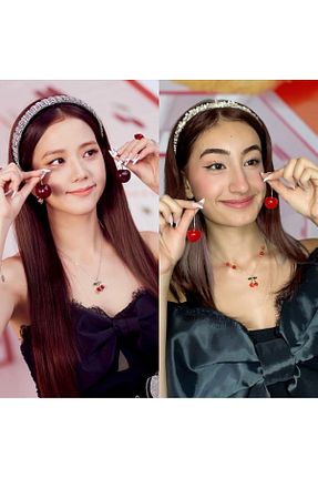 گردنبند جواهر قرمز مردانه سنگ طبیعی Elifsu Jewelry - کد 813859076