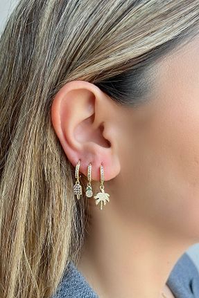 گوشواره جواهر زرد زیرکن Bijou Luz - کد 934907203