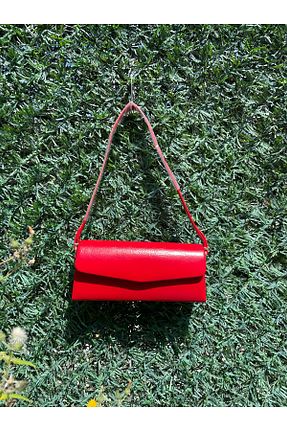 کیف دوشی قرمز زنانه چرم مصنوعی MossyBag - کد 934907472