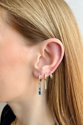 گوشواره جواهر زرد زیرکن Bijou Luz - کد 934900506