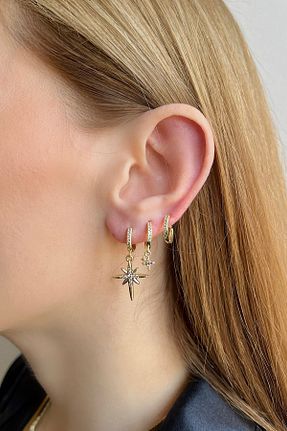 گوشواره جواهر زرد زیرکن Bijou Luz - کد 934906748