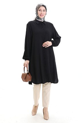 تونیک حجاب مشکی بافتنی sefamerve - کد 936084945