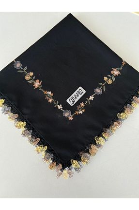 روسری مشکی پنبه ای REYYAN - کد 934909299