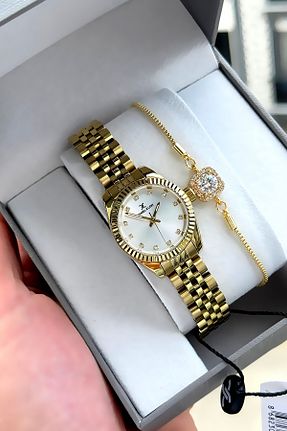 ساعت مچی طلائی زنانه 31-35 میلی متر Daniel Klein - کد 803338255