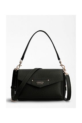 کیف دوشی مشکی زنانه چرم مصنوعی Guess - کد 336475560