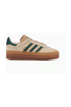 کفش اسنیکر بژ زنانه بند دار adidas - کد 763395412