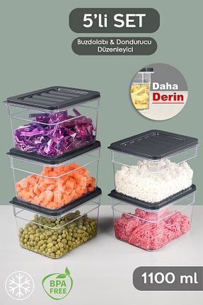 ظرف نگهداری طوسی پلاستیک Meleni Home - کد 865232165