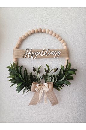 تزئینات درب بژ چوب Okaliptus Tasarım - کد 929623356