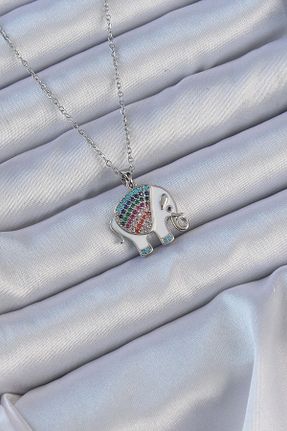 گردنبند جواهر رنگی زنانه سنگ طبیعی Clariss - کد 932842882