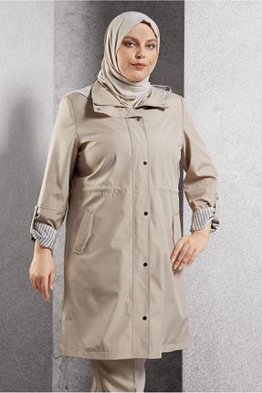 ترنچکت قهوه ای زنانه پلی استر Alvina - کد 888982347