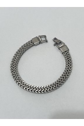 دستبند استیل (فولاد) طوسی زنانه استیل ضد زنگ ESJ - کد 929728690