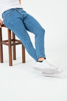 شلوار جین مشکی مردانه پاچه تنگ moda biz - کد 874766331