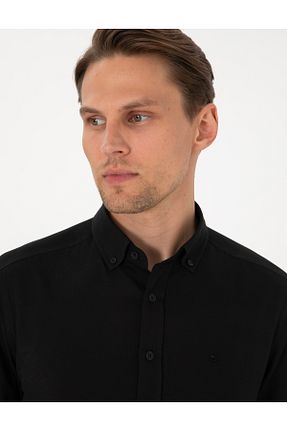 پیراهن مشکی مردانه اسلیم فیت Pierre Cardin - کد 932872198