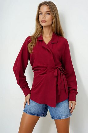 کت زرشکی زنانه رگولار VAGGON - کد 933362234