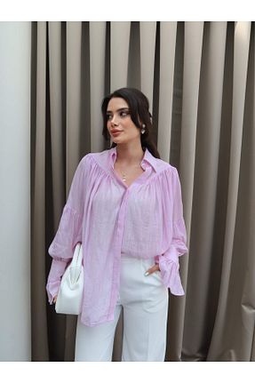 پیراهن بنفش زنانه اورسایز ESRAHELVACI - کد 932881731