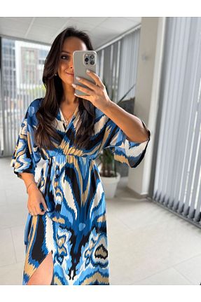 لباس فیروزه ای زنانه بافتنی caddstore - کد 932882288