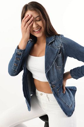 کت آبی زنانه رگولار BANNY JEANS - کد 370422845