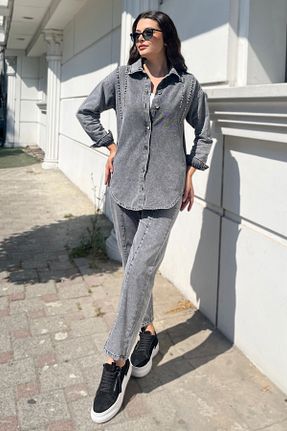 ست گرمکن طوسی زنانه پلی استر Genel Markalar - کد 845097953