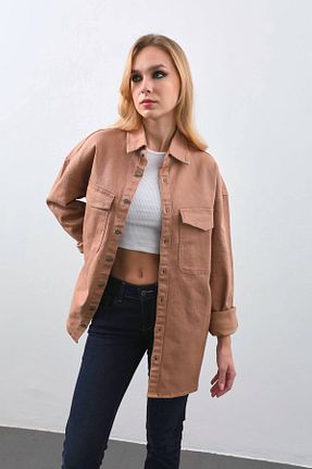 پیراهن بژ زنانه اورسایز BANNY JEANS - کد 786169626
