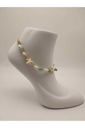 خلخال جواهر سبز زنانه سنگ طبیعی TLSMACCESORIES - کد 932893901