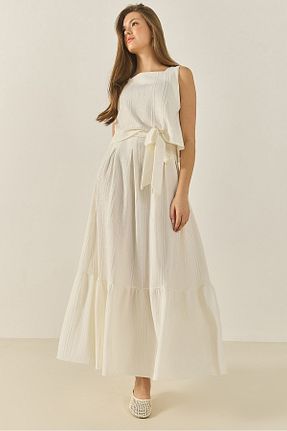 ست بالاتنه و پائین تنه نباتی زنانه بافتنی Bianco Lucci - کد 932899619