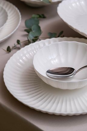 سرویس غذاخوری سفید 6 نفره Kütahya Porselen - کد 820301112