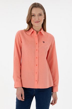 پیراهن قرمز زنانه یقه پیراهنی U.S. Polo Assn. - کد 932910618