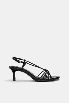 صندل مشکی زنانه پاشنه نازک Pull & Bear - کد 932927836