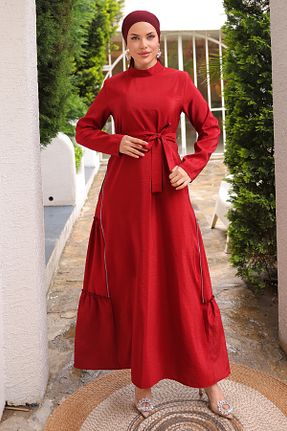 لباس حجاب زرشکی زنانه رگولار InStyle - کد 932927929