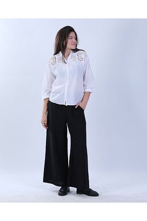 پیراهن سفید زنانه رگولار MARE BUTİK - کد 932918152