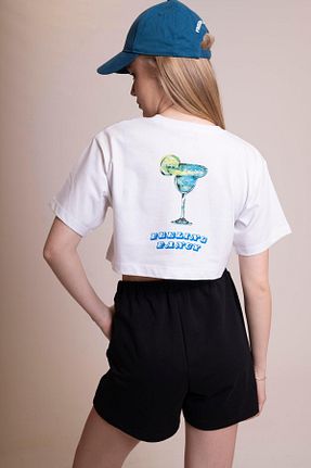 تیشرت سفید زنانه رگولار AFLOOW - کد 900769394