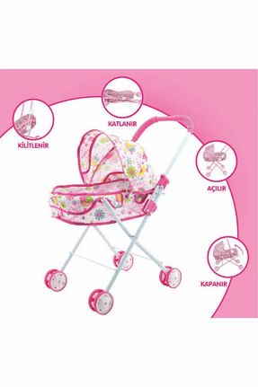 اسباب بازی کالسکه و صندلی تغذیه صورتی Brother Toys - کد 315816649