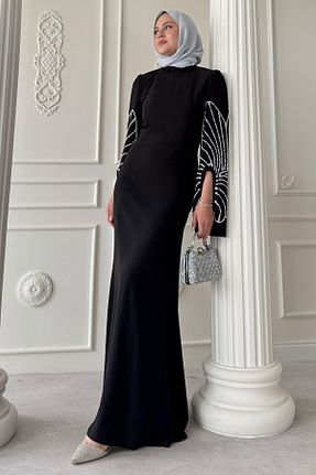 لباس مجلسی حجاب مشکی یقه دوچرخه InStyle - کد 932927090