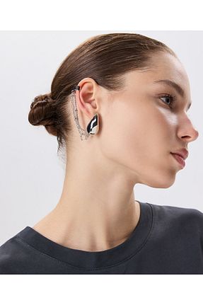 گوشواره جواهر فلزی Twist - کد 932921411