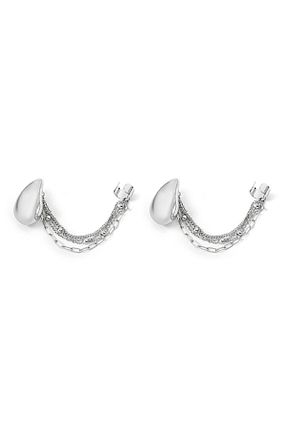 گوشواره جواهر فلزی Twist - کد 932921411
