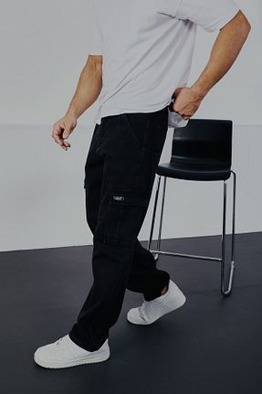 شلوار جین مشکی مردانه پاچه ساده LTC Jeans - کد 712472748