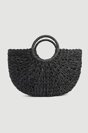 کیف دوشی مشکی زنانه حصیر Gusto - کد 929219341