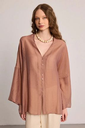 تونیک قهوه ای زنانه بافتنی Gusto - کد 930968578
