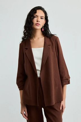 کت قهوه ای زنانه Relaxed Gusto - کد 926027618